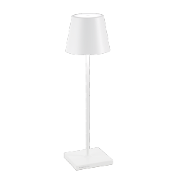 Poldina Pro - Lampe de table Ø111x380mm - Blanc Mat - 2.2W LED 183/203lm Zafferano