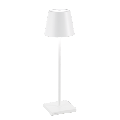 Poldina Pro - Lampe de table Ø111x380mm - Blanc Mat - 2.2W LED 183/203lm Zafferano