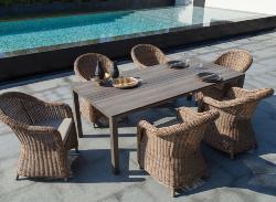 FAUTEUIL FORMOSA BRUN, chassis alu epoxy. dimensions : L/H/P : 64x86x68 cm Proloisirs