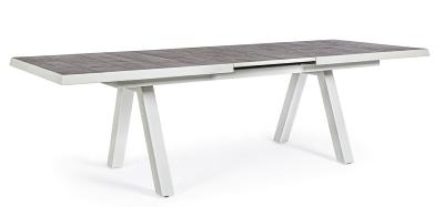 Table extensible KRION Lunar, structure aluminium, dim : L205/265 x P103 x H78 cm Andrea Bizzotto