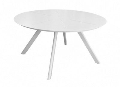 TABLE SEVEN 150 en aluminium plateau plein coloris BLANC, dimensions : 150x74 cm Océo