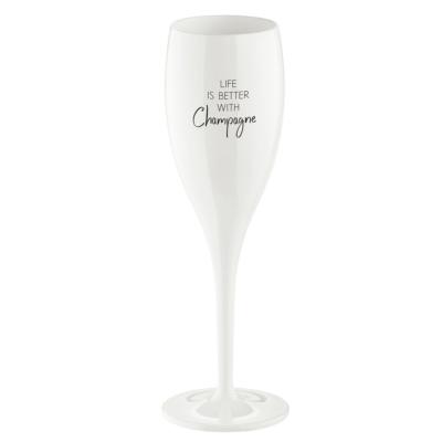 Super Verre 100ml avec impression CHEERS NO.1 LIFE IS BETTER WITH - Cotton White Koziol