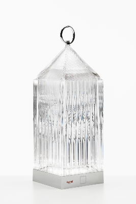 Lampe LANTERN cristal design fAbio Novembre en polymethacrylate de methyle transparent Kartell