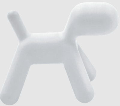 Chien PUPPY XS Chien abstrait extrat small BLANC en polypropylene Magis