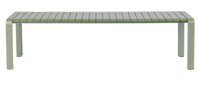 Banc VONDEL en aluminium VERT charge maxi 140kg L175XP45XH45cm Zuiver