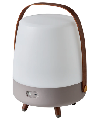 Lite-UP Play Taupe, Enceinte Bluetooth, lampe ampoule led, batterie rechargeable, Kooduu