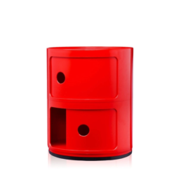 Meuble COMPONIBILI coloris rouge, 2 tiroirs en acrylonitrile butadiène styrène L32XH40cm Kartell