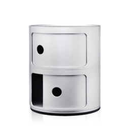 Meuble COMPONIBILI coloris argent, 2 tiroirs L32XH40cm Kartell