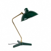 Lampe à poser vintage en métal vert DEVI - Dutchbone