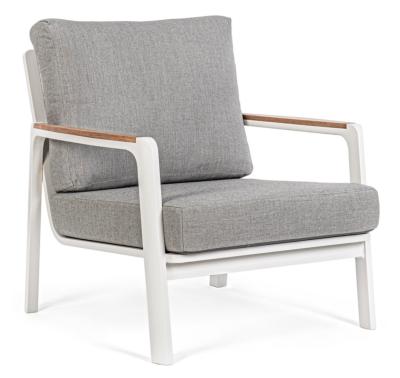 Fauteuil LOUNGE JALISCO Blanc, aluminium, dim : L78xP87xH86 (hauteur assise 41 cm) Andrea Bizzotto