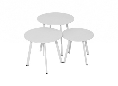 TABLE MASSAI 40, chassis acier epoxy couleur BLANC 40x35 H cm Proloisirs