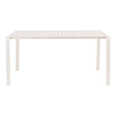 Table repas VONDEL en aluminium ARGILE blanc L168,5XP87,2XH75cm Zuiver