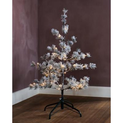 Arbre Alfi, H : 0.9m+30cm, 40 lumières, neige Sirius