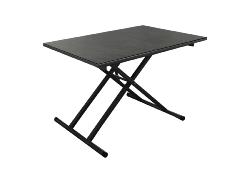 Table PUMP Graphite, plateau Céramique 6mm, Châssis aluminium époxy - 120x80x39/74cm - Hauteur régla