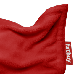 Original Slim Teddy Pouf extra doux coloris ROUGE Fatboy