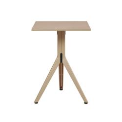 Guéridon N mange debout 60x60x110 plateau inox couleur sable Tolix
