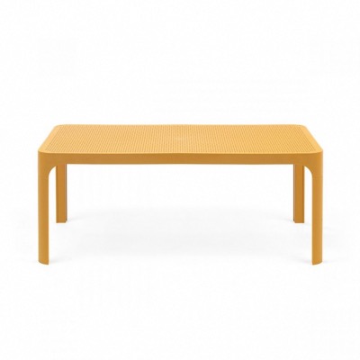 Table Basse NET TABLE 100 en polypropylène coloris SENAPE hauteur40,longueur 100,largeur 60cm Nardi