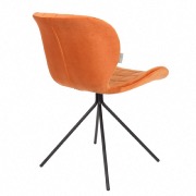 Chaise velours OMG orange - Zuiver