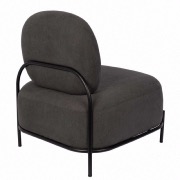 Fauteuil design en tissu Polly - gris