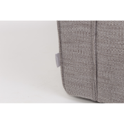 BOR, fauteuil confort et design en tissu couleur gris clair châssis en pin