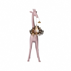 Lampe Giraffe XS In Love en polyethylène coloris Rose Hauteur 100cm design Marcantonio Marque Qeeboo