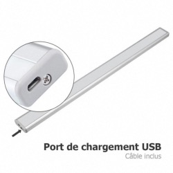 Reglette LED sans fil à batterie rechargeable pour support skyline