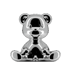 Lampe TEDDY garçon en polyethylène coloris silver avec cable L35XP21XH32cm design Stefano Giovanni