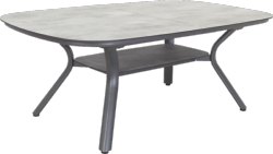 Table extensible SAGAMORE 200/300X120/ HAUT 75cm châssis alu gris  plateau plein HPL Les Jardins