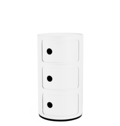 Componibili blanc 3 Tirroirs RECYCLED  design Anna Castelli Ferrieri L32XH58,5cm Kartell