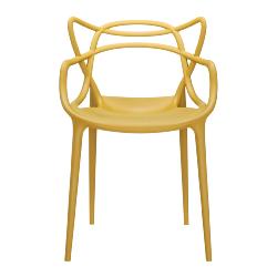 Chaise MASTERS moutarde en polypropylène modifié teinté dans la masse Kartell