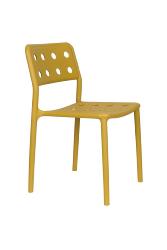 Chaise Serra Jaune 53x41xH80 cm. Polypropylène Plastique