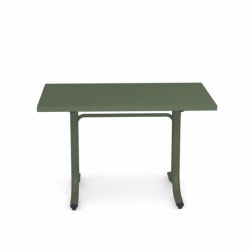 Table System - rabattable bord carré - vert militaire - 80 x 120 cm - EMU