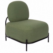 Fauteuil design en tissu Polly - vert