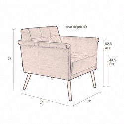 Fauteuil SIR WILLIAM vintage grey - DUTCHBONE