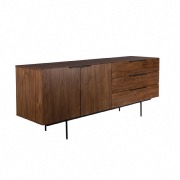 Buffet TRAVIS placage en noyer naturel 180 x 45 x 70 cm - ZUIVER