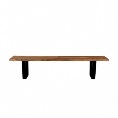 Banc AKA 180x45x h43 cm,  en bois d'acacia massif avec finition naturelle Dutchbone