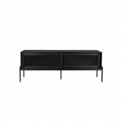 BUFFET HARDY BLACK OAK Placage chêne noir 160x45x60 cm (LxPxH)