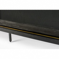 BUFFET HARDY BLACK OAK Placage chêne noir 160x45x60 cm (LxPxH)