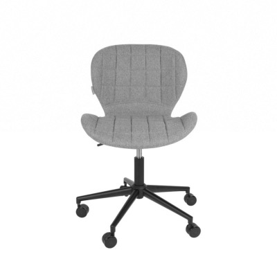 Chaise de bureau OMG pivotant, réglable en hauteur,rembourrage en tissu polyester gris Zuiver