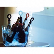 Bouchon Lollipop en silicone pour conserver les vins, coloris noir