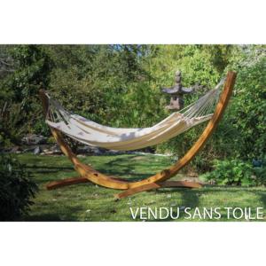 Support Hamac ARC NATUREL mélèze FSC 310x120x120 cm charge maxi 150kg 