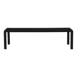 Banc VONDEL en aluminium NOIR charge maxi 140kg L175XP45XH45cm Zuiver