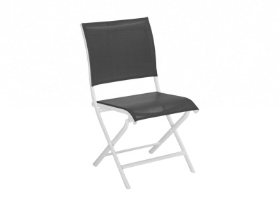 Chaise ELEGANCE aluminium Blanc/Graphite - Océo