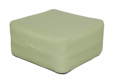 Tabouret BALLOON SAUGE, PVC gonflable avec housse en polyester struturé, 71x71x34 Proloisirs