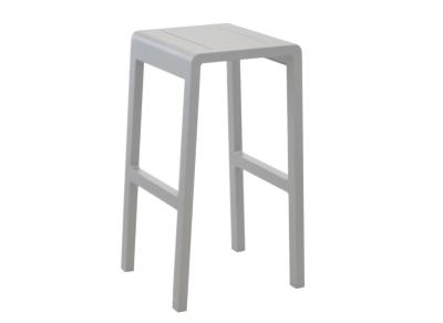 Tabouret Haut ANTONINO, chassis aluminium coloris BLANC, Dim : L/H/P : 40x75x43 cm Océo