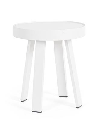 Table basse SPYRO 41 BLANC, aluminium peint à poudre polyester, dim : Ø41 x H46cm Andrea Bizzotto