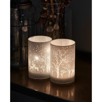 Lanterne Cerf Ava Ø8.9cm, H:12cm, 2 pièces Sirius