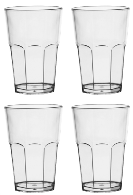 Lot de 4 verres PACHA BEACH blanc givré en polycristal (polycarbonate) incassable Italesse