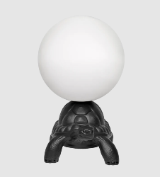  Tortue Porte Lampe Noire Qeeboo