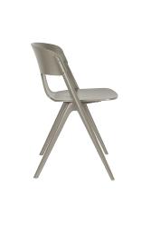 Chaise HORIZON Taupe 58x53xH75 cm. Hauteur du siège : 45,50 cm. Polypropylène